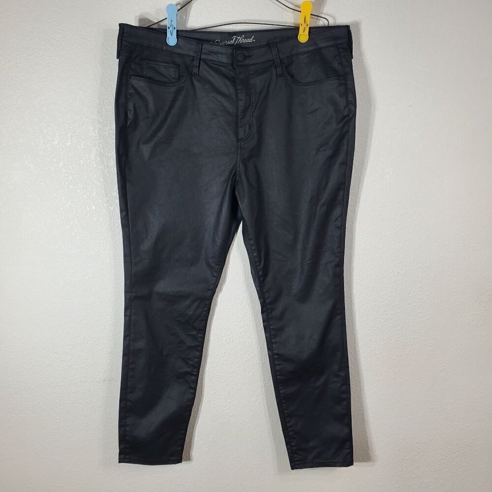 Universal Thread Womens High Rise Skinny Pants 18/34R Black Fair Trade Certified